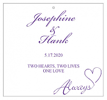 Always Swirly Square Wedding Hang Tags