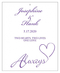 Always Swirly Vertical Big Rectangle Wedding Hang Tag