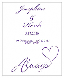 Always Swirly Vertical Big Rectangle Wedding Labels