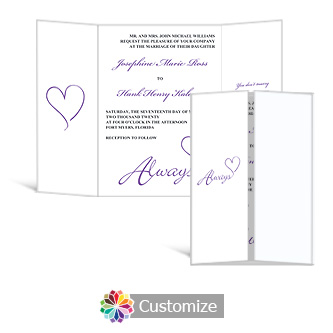 Always Swirly 5 x 7 Gate-Fold Wedding Invitation