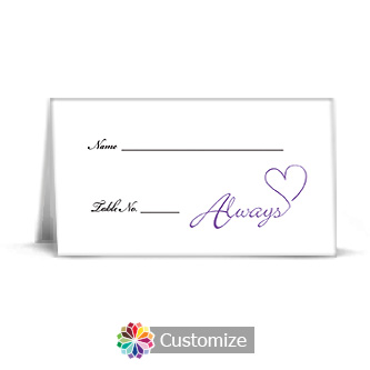 Always Swirly 3.5 x 2 Wedding Place Card