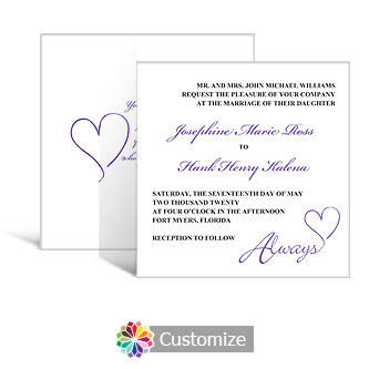 Always Swirly 5.875 x 5.875 Square Wedding Invitation