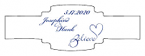 Believe Swirly Buckle Cigar Band Wedding Labels