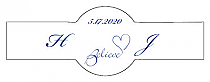 Believe Swirly Cigar Band Wedding Labels