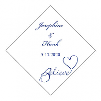 Believe Swirly Diamond Wedding Label