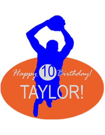 Birthday Basketball Personalized Labels