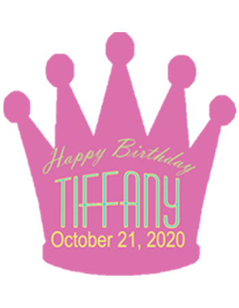 Birthday Crown Custom labels