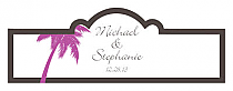 Caribbean Beach Billbord Cigar Band Wedding Labels