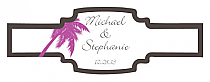 Caribbean Beach Buckle Cigar Band Wedding Labels