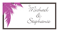 Caribbean Beach Horizontal Small Rectangle Wedding Hang Tag