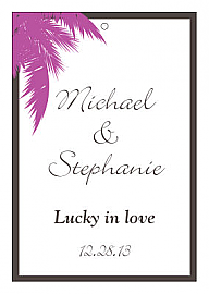 Caribbean Beach Rectangle Wedding Hang Tag