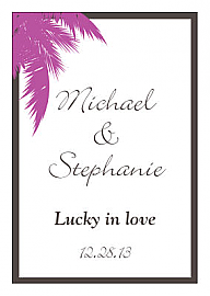 Caribbean Beach Rectangle Wedding Labels