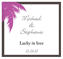 Caribbean Beach Square Wedding Hang Tags