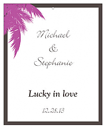 Caribbean Beach Vertical Big Rectangle Wedding Hang Tag