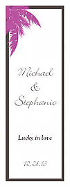 Caribbean Beach Large Vertical Rectangle Wedding Label 2x6.25