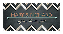 Personalize Chalkboard Chevron Horizontal Small Rectangle Wedding Labels