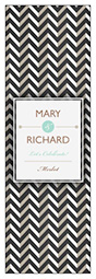 Chalkboard Chevron Large Vertical Rectangle Wedding Label 2x6.25