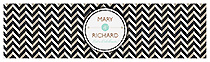 Chalkboard Chevron Water Bottle Wedding Labels