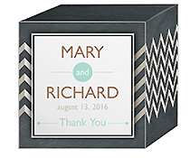 Chalkboard Chevron Wedding Box Large