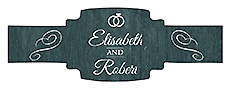 Chalkboard Rings Buckle Cigar Band Wedding Labels