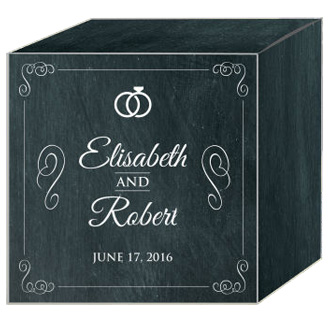 Chalkboard Rings Wedding Box Large