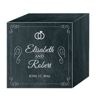 Chalkboard Rings Wedding Box Medium