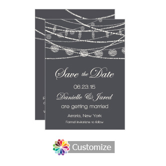 Chaplet Save the Date Wedding Card 4.5 x 6.25