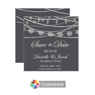 Chaplet Save the Date Wedding Card 5.25