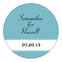 Classic Circle Wedding Labels 