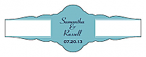 Classic Fancy Cigar Band Wedding Labels 