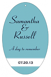 Classic Oval Wedding Hang Tag