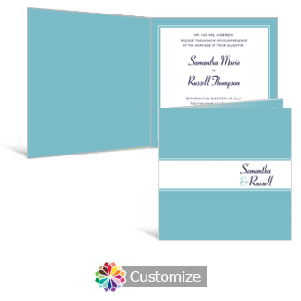 Classical 6 x 6 Square Folded Wedding Invitation