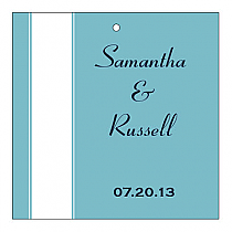 Classic Square Favors Wedding Hang Tag