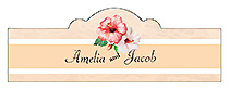 Coralbell Lace Billbord Cigar Band Wedding Label