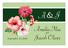 Coralbell Lace Horizontal Big Rectangle Wedding Label