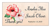 Coralbell Lace Horizontal Small Rectangle Wedding Label