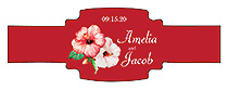 Coralbell Lace Wedding Buckle Cigar Band Labels