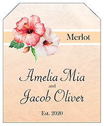 Coralbell Lace Wine Wedding Label