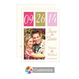 Custom Photo Save the Date Wedding Card 4.5 x 6.25