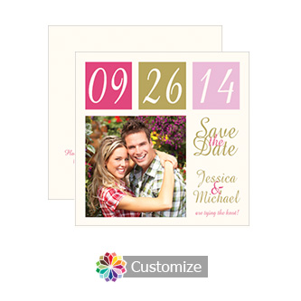 Custom Photo Save the Date Wedding Card 5.25