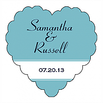 Customizable Classic Heart Wedding Labels