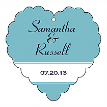 Customizable Classic Heart Wedding Hang Tags