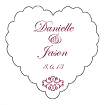 Customizable Decor Heart Wedding Labels 