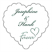 Customizable Forever Swirly Heart Wedding Labels