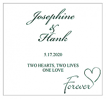 Customizable Forever Swirly Square Wedding Labels