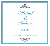 Customizable Glamorous Square Wedding Labels