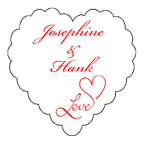 Customizable Love Swirly Heart Wedding Labels