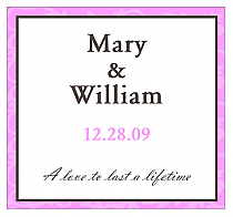 Customizable Magnolia Square Wedding Labels