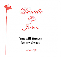 Customizable Orchid Square Wedding Labels