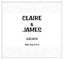 Customizable Paisley Square Wedding Labels